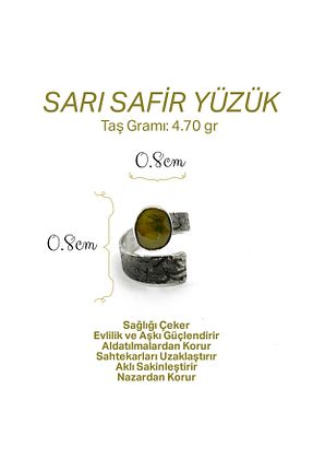 انگشتر جواهر آبی زنانه سنگ طبیعی OSMANLI DEĞERLİ TAŞ - کد 836230007