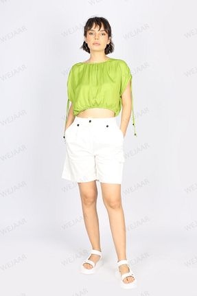 شلوارک و برمودا نباتی زنانه پارچه Naar - کد 834662566