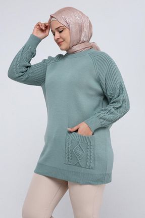 تونیک حجاب سبز زنانه تریکو ilmek - کد 383680964