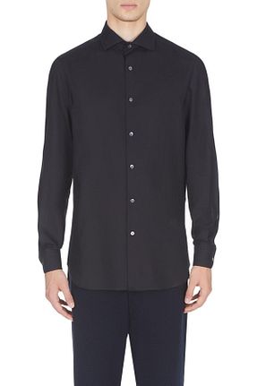پیراهن مشکی مردانه رگولار Emporio Armani - کد 650610396