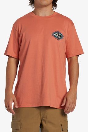 تی شرت نارنجی مردانه ریلکس کد 816936188