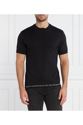 تیشرت مشکی مردانه اسلیم فیت Emporio Armani - کد 748872465