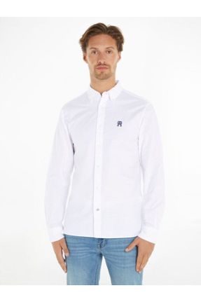 تی شرت سفید مردانه اورسایز یقه پیراهنی کد 830270702