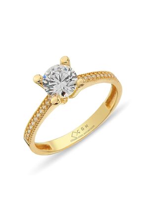انگشتر طلا زرد زنانه 8 عیار Çgk Çiğdem Gürel Kuyumculuk - کد 98596181