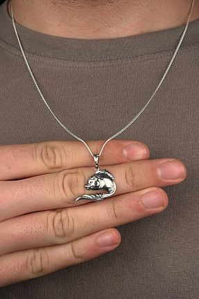 گردنبند نقره سفید زنانه 925 عیار Ebrar Silver - کد 813431999