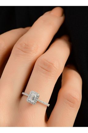 انگشتر طلا سفید زنانه 8 عیار Çgk Çiğdem Gürel Kuyumculuk - کد 137890445