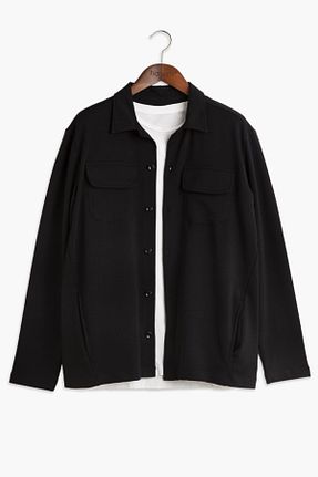 پیراهن مشکی مردانه Overshirt Hateko - کد 211643678