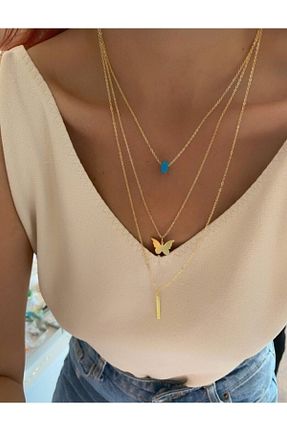 گردنبند جواهر طلائی زنانه فلزی PSGT - کد 838187391