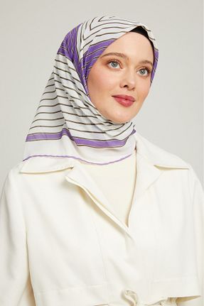 روسری بنفش پنبه ای Levidor - کد 838209079