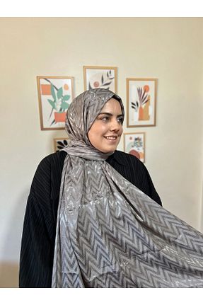 شال طوسی زنانه پنبه پلی استر TREND - کد 838238880