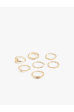 انگشتر جواهر طلائی زنانه فلزی کد 838228405