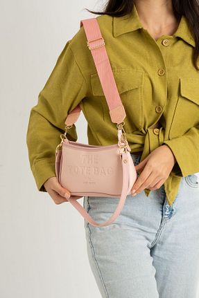 کیف دوشی صورتی زنانه چرم مصنوعی NBİBAGS - کد 792140955