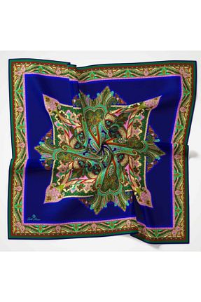 شال سرمه ای زنانه پنبه ای Silk Home - کد 838314819