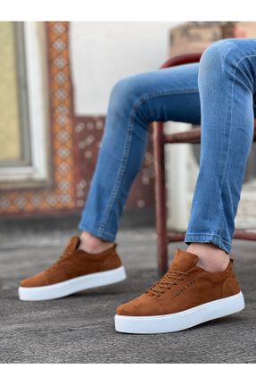کفش کلاسیک قهوه ای مردانه جیر پاشنه کوتاه ( 4 - 1 cm ) پاشنه ساده کد 462320189