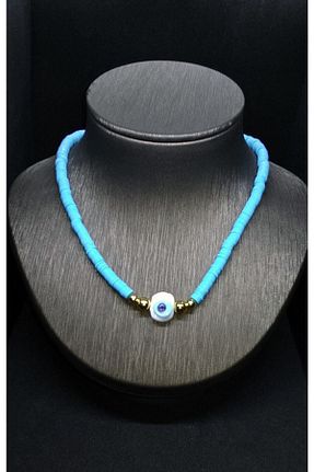گردنبند جواهر آبی زنانه روکش طلا Chehra Design - کد 230715417