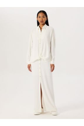 لباس سفید زنانه بافتنی رگولار کد 752860156