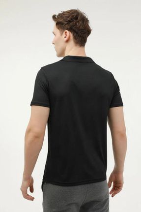 تی شرت مشکی مردانه رگولار یقه گرد پنبه (نخی) تکی بیسیک کد 748444939