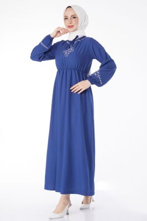 لباس آبی زنانه بافتنی اسلیم فیت آستین-بلند کد 817603154