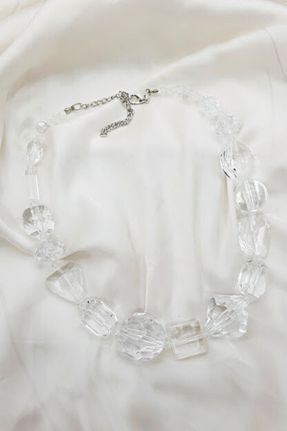 گردنبند جواهر سفید زنانه کد 442954122