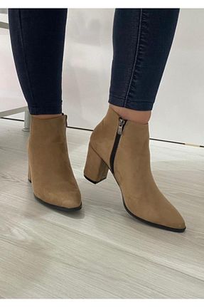 بوت / نیم بوت قهوه ای زنانه جیر Demashoes - کد 77228262