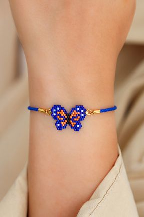 دستبند جواهر رنگی بچه گانه منجق Kübüşün Atölyesi - کد 838439675