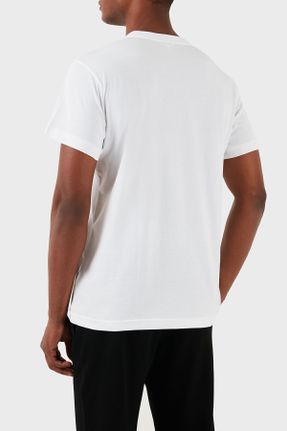تی شرت سفید مردانه رگولار یقه گرد کد 827154369