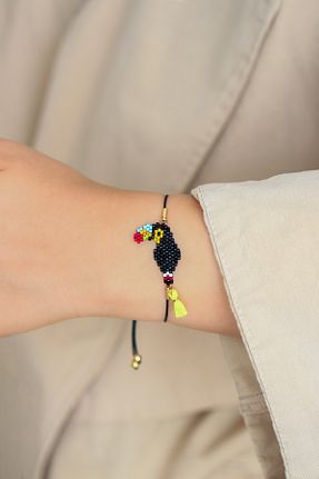 دستبند جواهر رنگی بچه گانه منجق Kübüşün Atölyesi - کد 838400391