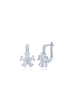 گوشواره نقره سفید زنانه 925 عیار Silveranka - کد 378758687