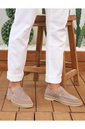 کفش لوفر قهوه ای مردانه چرم طبیعی پاشنه کوتاه ( 4 - 1 cm ) کد 318412859