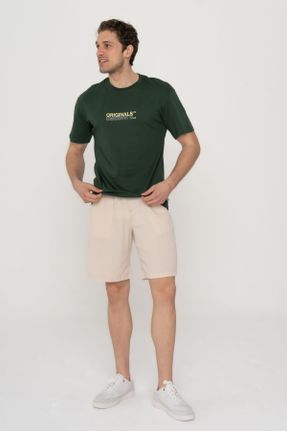 تی شرت سبز مردانه رگولار یقه گرد کد 831901038