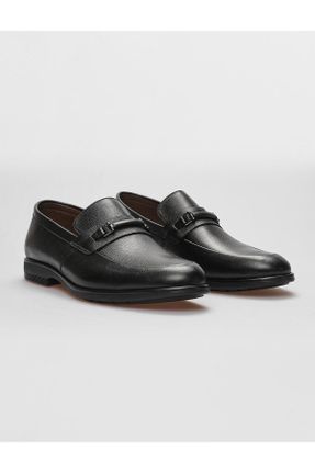کفش کلاسیک مشکی مردانه چرم طبیعی پاشنه کوتاه ( 4 - 1 cm ) کد 796422510