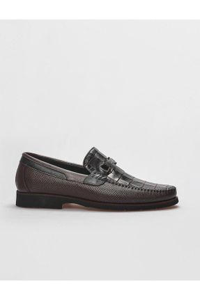 کفش کلاسیک قهوه ای مردانه چرم طبیعی پاشنه کوتاه ( 4 - 1 cm ) کد 780881694
