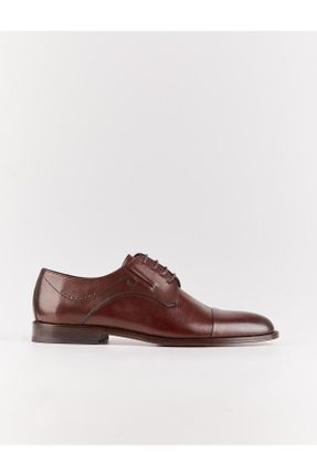 کفش کلاسیک قهوه ای مردانه چرم طبیعی پاشنه کوتاه ( 4 - 1 cm ) کد 273987264