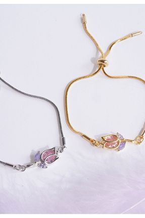 دستبند استیل (فولاد) طلائی زنانه استیل (فولاد) AŞIK ACCESSORIES - کد 834833218