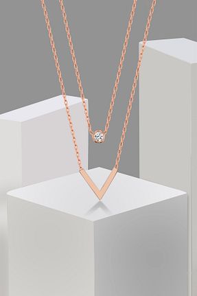 گردنبند نقره صورتی زنانه 925 عیار Else Silver - کد 252860892