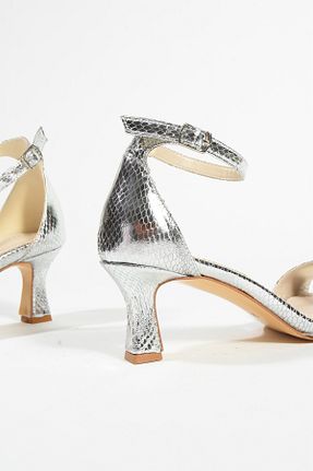 کفش پاشنه بلند کلاسیک زنانه نقره Gökçe Shoes - کد 838536294
