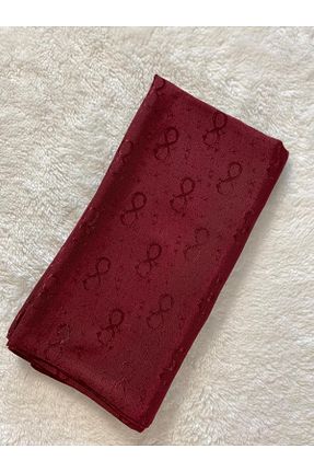 روسری زرشکی پنبه ای YVZSCARF - کد 827807520