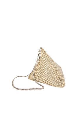 کیف مجلسی طلائی زنانه چرم مصنوعی ÇANTA - کد 838505211