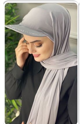 شال طوسی زنانه پنبه پلی استر alemera - کد 838589786