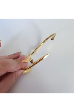 دستبند استیل طلائی زنانه فولاد ( استیل ) کد 758116140