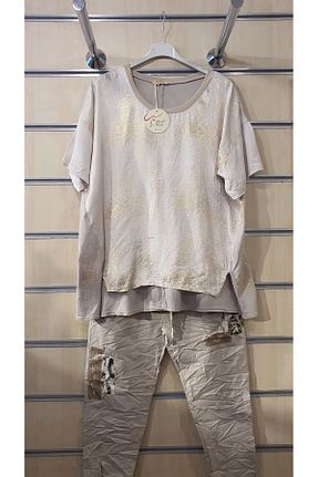بلوز قهوه ای زنانه چاپی Park Moda - کد 838659703