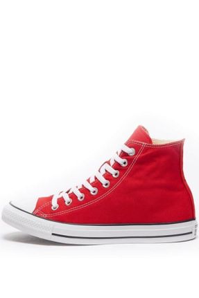 کفش اسنیکر قرمز زنانه بند دار پارچه نساجی کد 1033606
