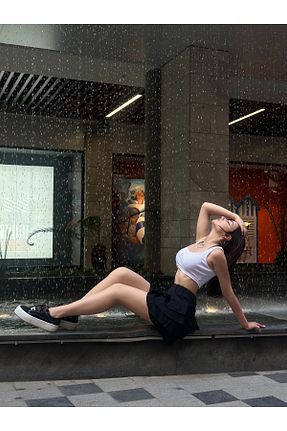 دامن مشکی زنانه پارچه Ne10Sport - کد 838658871