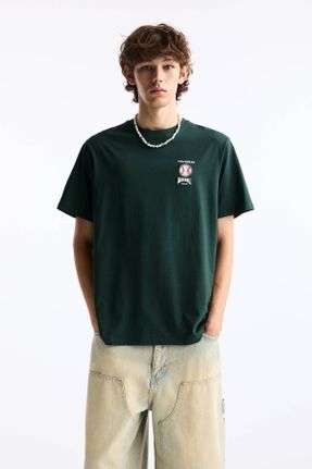 تی شرت سبز مردانه یقه گرد کد 838679808
