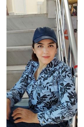 کلاه سرمه ای زنانه چرم خالص ELİTELEDER - کد 713844383