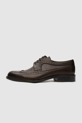 کفش کلاسیک قهوه ای مردانه پاشنه کوتاه ( 4 - 1 cm ) پاشنه ساده کد 780610933