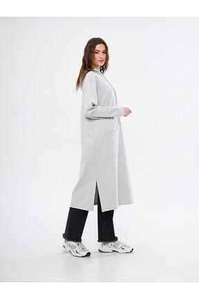 تونیک حجاب طوسی زنانه پنبه ای Fezzal - کد 838739294