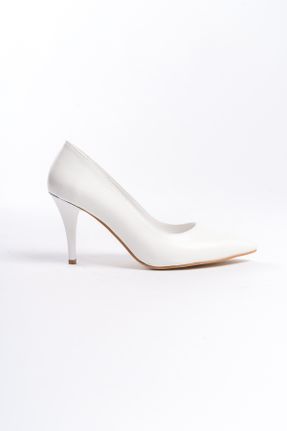 کفش پاشنه بلند کلاسیک سفید زنانه چرم مصنوعی پاشنه بلند ( +10 cm) پاشنه نازک کد 807618903