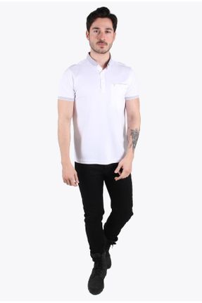 تی شرت سفید مردانه رگولار طراحی کد 805551856