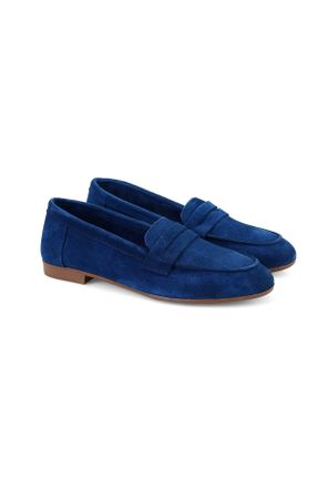 کفش لوفر آبی زنانه پاشنه کوتاه ( 4 - 1 cm ) کد 828082249
